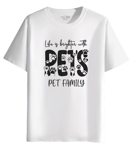 Image of INDISSH T-Shirt for Man | Regular and Plus Size Upto 7XL | Pet Lover Graphic Printed | Round Neck Cotton Fabric Regular fit Casual T-Shirt for man - RNM-PETFAMILY-PAR