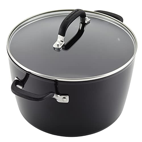 KitchenAid Hard Anodized Nonstick Stock pot with Lid, 8-Quart, Onyx Black - image 7