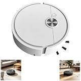 Kryilut Mini Saugroboter, Mini Staubsauger Roboter, Kleiner Automatischer Staubsauger für Auto, Wiederaufladbares Reinigungsgerät für Autos, Schreibtische und kleine Bereiche (Weiß)