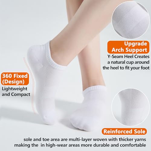 ATBITER 12 Pairs Ankle Socks Women and Men Low Cut No Show Athletic Running Short Socks4