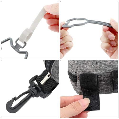 Image of 2pcs Dog Poop Bag Holder with 2 Hands-free holder Poop Bag Dispenser Pet Dog Waste Bag Dispenser Leash Attachment Fits Any Dog Leash for Dog Cat and Other Pets(Gray)