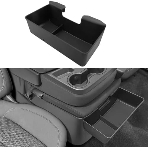 Center Console Hanging Organizer Box Fit For Chevy Silverado/GMC Sierra 1500 2019-2026,2500HD 3500HD 2020-2026 Split-Bench Folding Seat Hanging Storage Tray For Silverado/Sierra Center Accessories image 4
