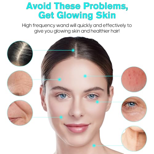 Bacchetta Alta Frequenza Viso - Uupas Professionale 4 Argon Alta Frequenza - Massaggiatore Portatile Alta Frequenza Per Il Rafforzamento Della Pelle, Le Rughe, L'acne E La Perdita Di Capelli - 5