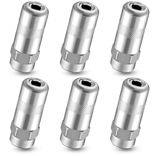 lbxtswpl Milwaukee Grease Gun Tips, 6PCS Grease Gun Nozzle Tip, 4.5cm Duty Heavy Grease Gun Coupler Tips Replacement for Standard 1/8 NPT Grease Gun Nozzle Fittings