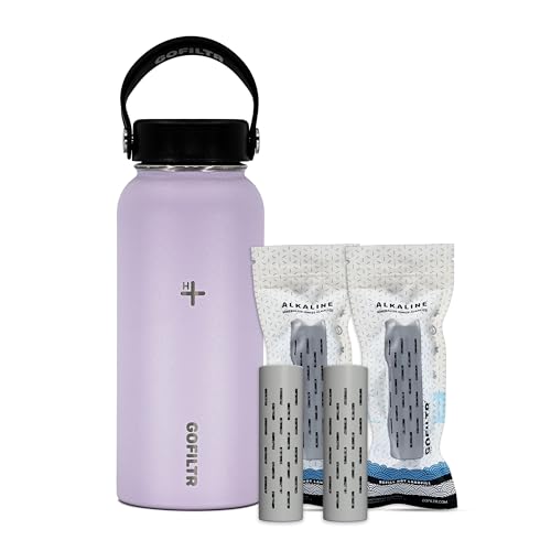 32 oz Alkaline Water Bottle + 2 Alkaline Water Infusers 9.5 pH/Insulated Water Bottle That Creates Alkaline Water/Sport Water Jug, Color: Orchid 3 32 oz Alkaline Water Bottle + 2 Alkaline Water Infusers 9.5 pH/Insulated Water Bottle That Creates Alkaline Water/Sport Water Jug, Color: Orchid