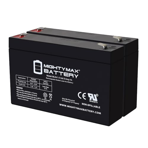 Batería Mighty Max 6V 9Ah AGM Terminal F2 miniatura 1