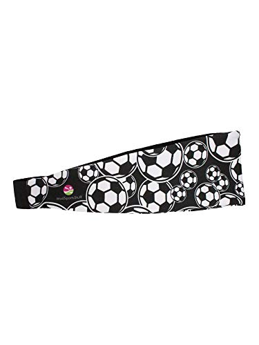 MadSportsStuff Crazy Soccer Headband with Soccer Ball Logos2