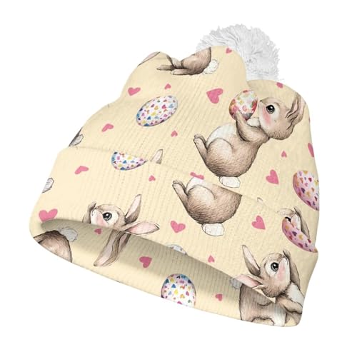 Children's Woolen Hat with White Ball Kids Warm Knit Beanie Fur Pom Hat Toddler Beanies Knit Winter for Boys Girls2