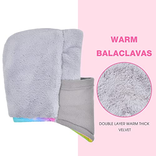 Kids Winter Windproof Hat, Unisex Children Heavyweight Balaclava For Kids, Ski Mask With Thick Warm Fleece Face Cover #TOP3