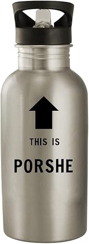 Molandra Products This Is Porshe - 20oz Stainless Steel Water Bottle, Silver