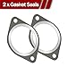 LoloWheat 2pcs Car Exhaust Pipe Flange Gasket Seal Compatible with BMW N54 Engine Replace# 18307553603 18307589343