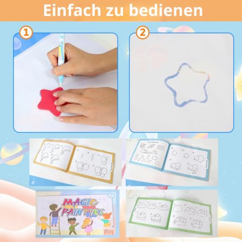 LEcylankEr Wasser Doodle Matte 120x90cm Wassermalmatte (Einhorn) – Ansicht 4