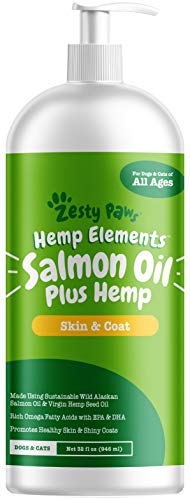 Pure Wild Alaskan Salmon Oil with Hemp for Dogs & Cats - Omega