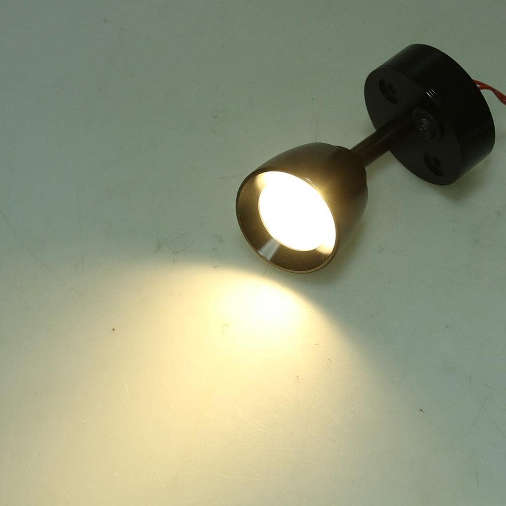 Baoblaze 2X LED Reading Light Interior Desk Lamp for Marine Boat - Push Button Control