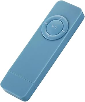 مشغل mp3 صغير، مشغل mp3 محمول، مشغل موسيقى USB، مشغل صوت رقمي، حجم صغير، خفيف الوزن، سهل التشغيل، مثالي لحمل اللون الأزرق