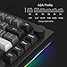 Akko 5075B Plus Mechanical Keyboard 75% Percent RGB Hot-swappable Keyboard with Knob, Black & Silver Theme with PBT Double Shot ASA Profile Keycaps V3 Cream Yellow Pro Switch
