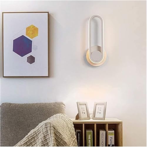Lámpara de pared interior 12W blanca ovalada para decoración de pasillos 6