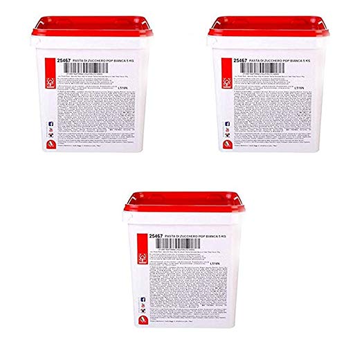 Pasta di zucchero Modecor POP bianca secchio 5 Kg per copertura x 3 pz 15 kg