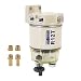 KIPA R12T Fuel Filter Water Separator 120AT NPT ZG1/4-19 with Fitting Complete Combo Filter For Automotive Racor R12T 10 Micron Marine Diesel Engine 3/8 Inch NPT Outboard Motor Durable Spin-on Housing