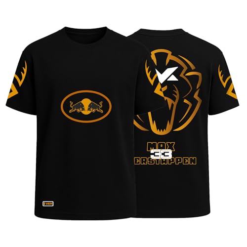 Image of MAX-GOLDFOIL T-Shirt 100% Cotton Graphic Printed Oversized Tshirt for Men & Women Black T-Shirt