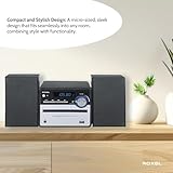 Roxel Micro All in One CD Player with USB Playback, FM Radio, BT Streaming, AUX In, and Remote Control for Versatile Listening RCD-230BT - Image 5