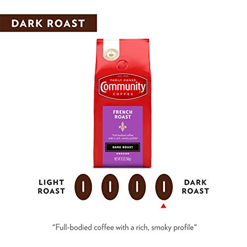 Community Coffee French Roast Dark Roast Ground 12 Oz 3 Ct Gable Top 12 Ounce (Pack Of 3) #TOP3