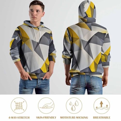 Sweat à capuche imprimé 3D Harajuku gris anthracite streetwear