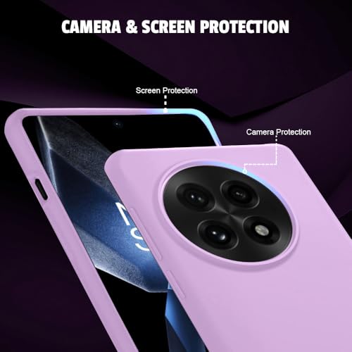 Image of LIRAMARK Liquid Silicone Soft Back Cover Case for OnePlus 13 /1+13 5G (Lavender)