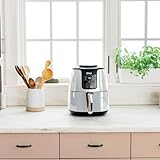 Ninja 4QT Air Fryer with Crisper Plate & Dehydrator Function – Fast, Even Cooking with Low-Fat Results, 4 Cooking Functions, Dishwasher Safe Parts, Ideal for Small Households (White)