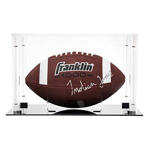 Franklin Sports Football Display Case – Full Size Durable Acrylic Case – Magnetic Snap Together Design – Memorabilia - UV Protected - Sport Collectibles by Franklin Sports - Used condition - US$21.84