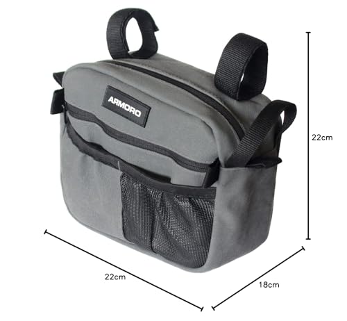 ARMORO Grab Handle Satchel Bag (Dark Grey) Mahindra Thar Storage Organizer Accessories, Compatible with Mahindra Thar, Jeep Wrangler, JT Gladiator & Maruti Gypsy - Image 6 thumbnail