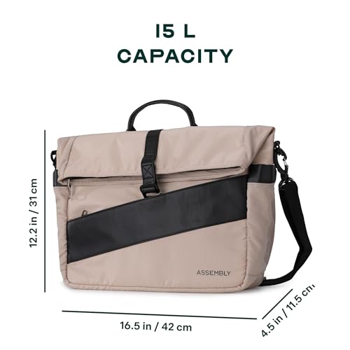 Image of Assembly Messenger Bag with Sleek Construction & Laptop Protection, Water-Resistant Laptop Bag for Office & Commuting