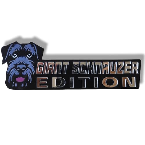 Image of Car Emblem: Dog Car Badge Laser Cutting Emblem Cool Decals Trucks German Shepherd Badge Corgi Edition Doodle Golden Retriever Vehicles Dachshund Addition Rottweiler (Giant Schnauzer)