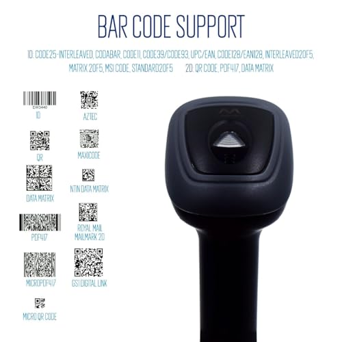 Ewent EW3440 Lector Códigos de Barras Inalámbrico 2D Con Base Inteligente