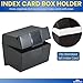 1InTheOffice Index Card Box 4x6, 400 Capacity & Index Card Guide Set, A-Z, 1/5 Tab