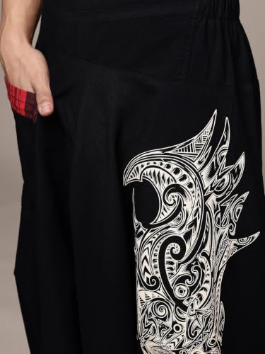 Image of The Veshti Company Printed Harem Pants for Men's Cotton Hippie Style Baggy Boho Yoga Pajama Pant with Pocket