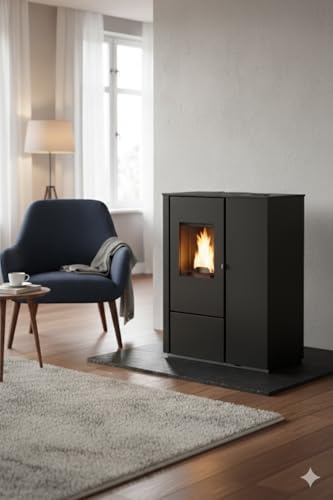Estufa de pellets biofirePenelope - 8,0 kW (negro)