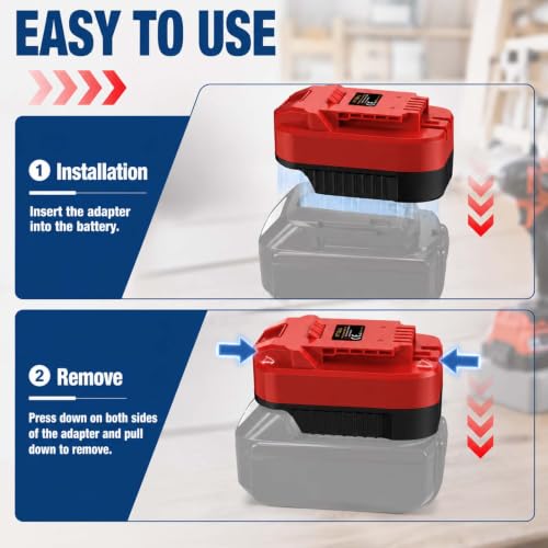 Adaptador de batería de 18 V para herramientas de 20 V Bauer BL1860B 6