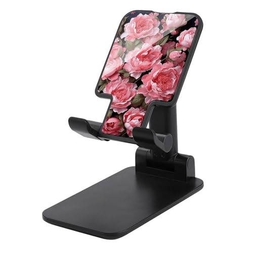 Support de téléphone pour bureau pliable ajustable motif fleuri pivoine