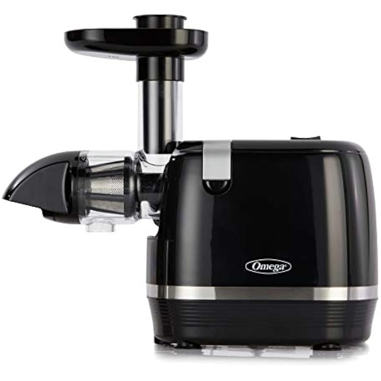 Omega H3000D Cold Press Juicer Machine, Vegetable and Fruit Juice Extractor, Triple-Stage Slow Masticating Juicer, 150 W, Black