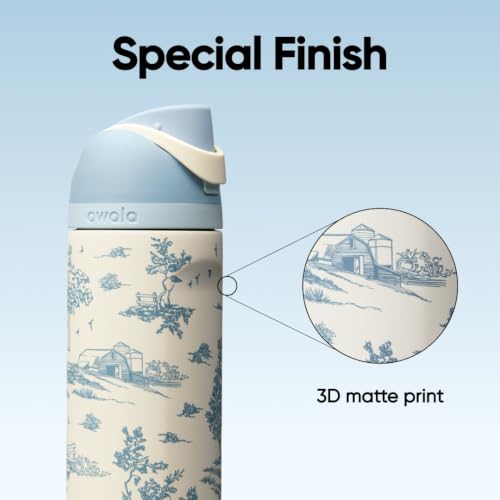 Owala FreeSip Stainless Steel Water Bottle 24 oz Toile Be Home - image 5