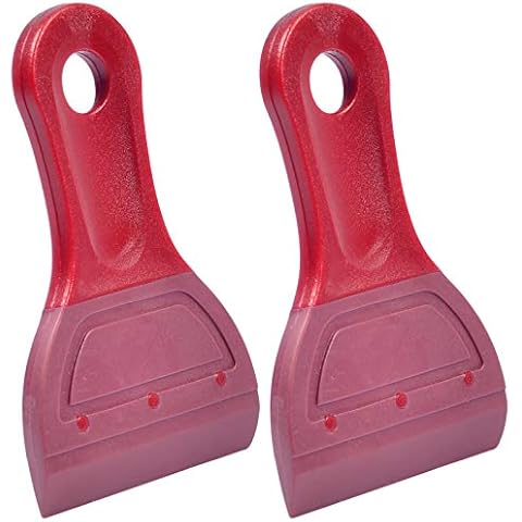 AHCHAY Extra Small Squeegee Soft Rubber Blade 2 Inch Mini Size for Screen Printing, Chalk Paste or Ink, Self-Adhesive Vinyl, Desktop Screen Cleaning, Pack of 2 Cover