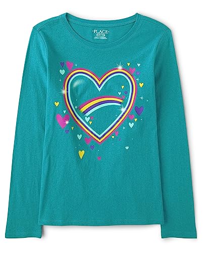 Image of The Children's Place Girls' Unicorns,Sports,Princess Long Sleeve Graphic T-Shirts