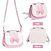 Mädchen Umhängetasche mit Süße Hasenohren und Schleife - Crossbody Handtasche Geldbörse Brieftasche, Verstellbarer Gurt für Teens Frauen (Rosa) #5
