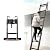 Telesladder Aluminum Extension Ladder with Detaable Hook, Foldable Telescoping Ladders for Attic/Roof, 7.5Ft/9Ft/11.5Ft/12.8Ft/15.5Ft/16.7Ft/18Ft/3.9M/12.8Ft