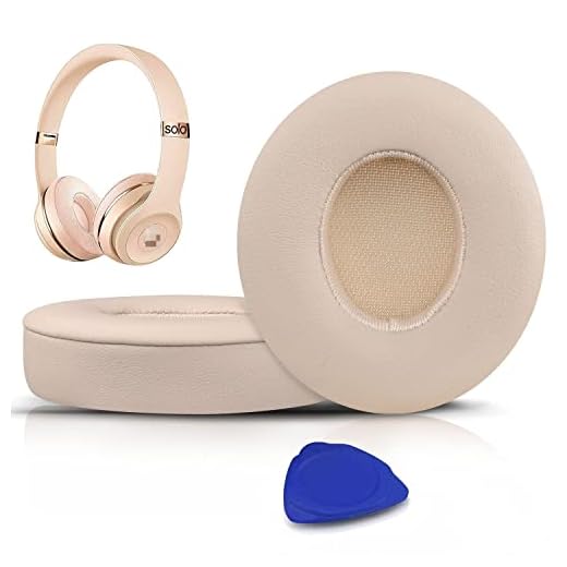 SoloWIT® Professionella ersättningskuddar öronkuddar för Beats Solo 2 & Solo 3 Wireless On-ear-hörlurar med mjukt proteinläder, brusisolering minnesskum