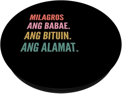 Miniatura 2 de Funny Filipino First Name Design - Milagros PopSockets Standard PopGrip