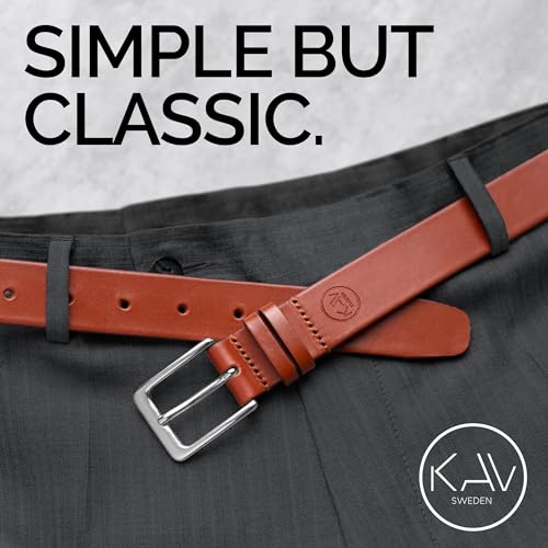 Holm - Mens Leather Belt - 1.4" Handmade in Sweden with Italian Full Grain Leather, black leather belt men2