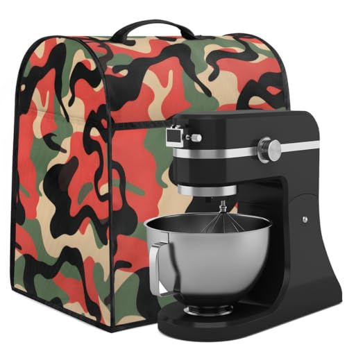 Coffee Maker Cover Camouflage Abstract Kitchen Appliance Covers Small Appliance Covers Blender Cover Juicer Cover Dust Covers for Kitchen Appliances with Top Handle and Pockets,Washable,B251