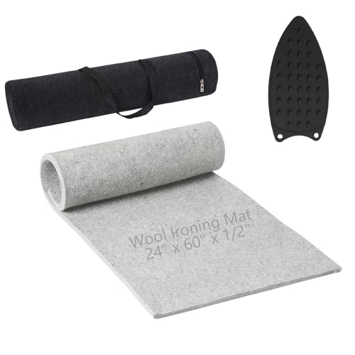 Wool Pressing Mat for Quilting, 24" X 60" Portable Wool